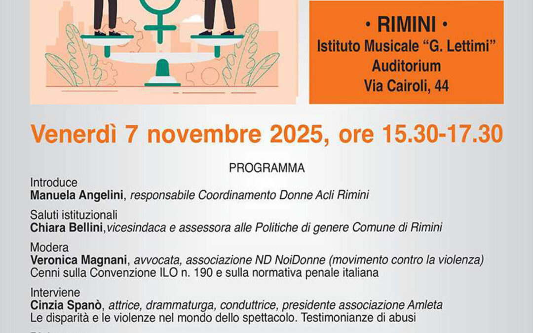 7 novembre ’25 – Violenza  e sessismo dietro il sipario